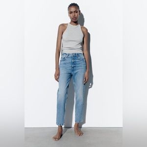 Zara high rise mom jeans